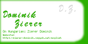dominik zierer business card